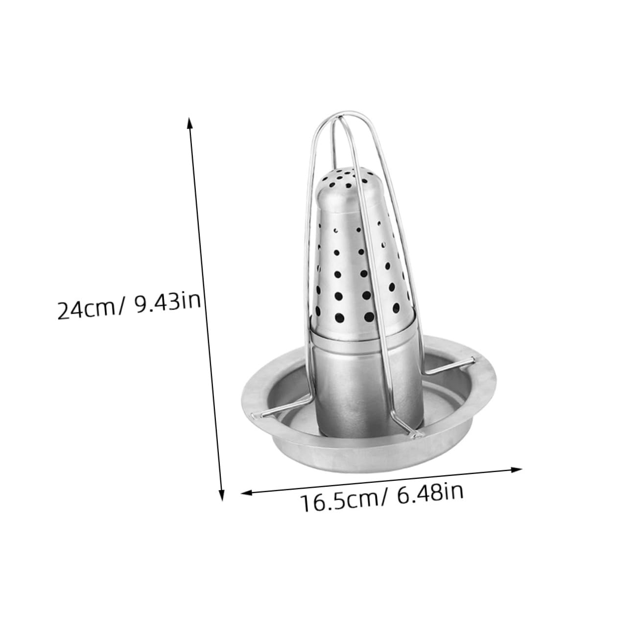 BESPORTBLE Supporto per Pollo in Acciaio Inox, Griglia Leggera e Compatta per Barbecue all’Aperto, Resistente e Facile da Pulire