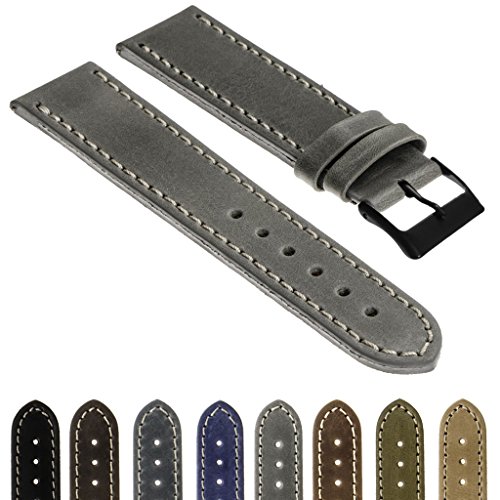 StrapsCo, cinturino per orologio, in pelle fiore