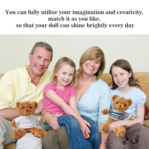 3 Stück niedliche Puppenkleidung, Mini Plüschkleidung, Puppenkleidung Zubehör, passen die meisten 12-16 Zoll Bären Machen Sie Ihre eigenen Plüschkleidung