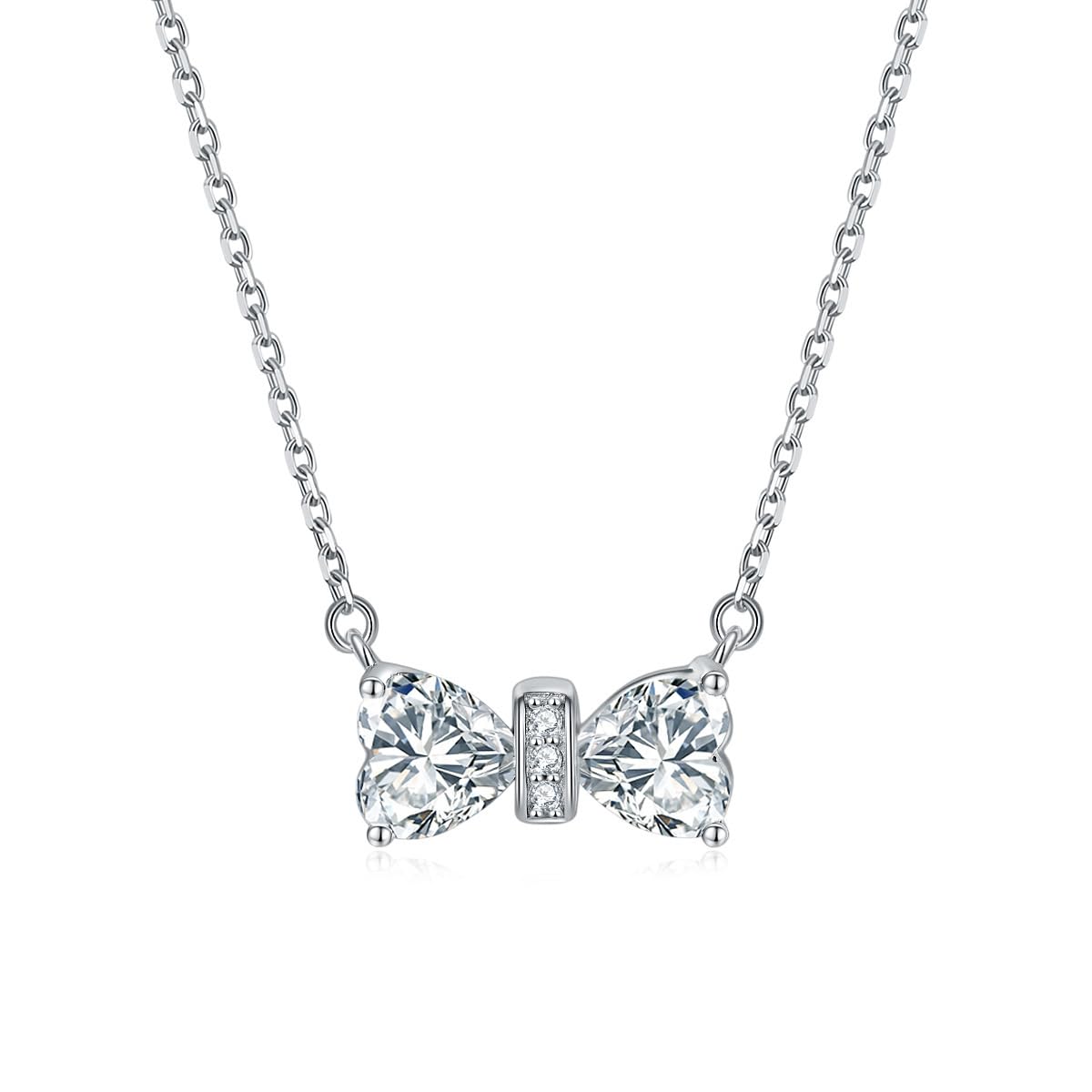 LYGBAOFUL Halskette Damen Halsketten Sterling Silber Bogen Anhänger Zirkonia Zwölf Sternbilder Geburtsstein Schmuck für Mädchen Schmuck