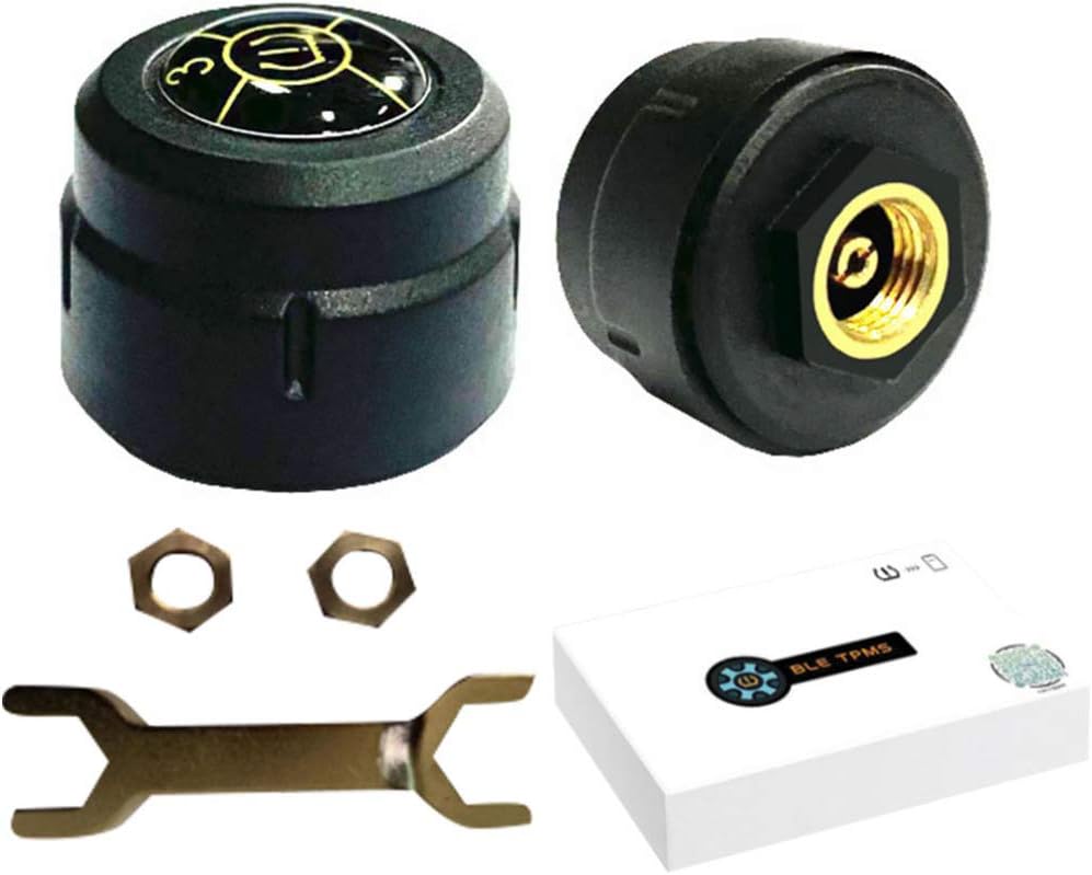 TPMS Bezprzewodowy system monitorowania ciśnienia w oponach z 2 zewnętrznymi czujnikami nasadek 2 kluczami i hostem do motocykla temperatura ciśnienia opon w czasie rzeczywistym