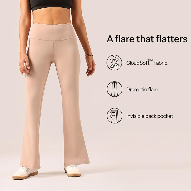 Image of BlissClub Ultimate Flare Pants Lite Tall for Women Above 5'5 ft