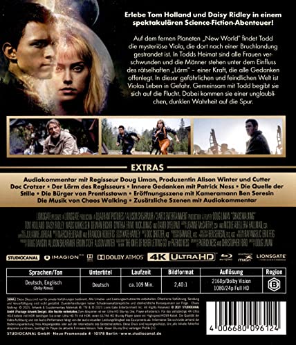 Chaos Walking – 4K Blu-ray (UHD + Blu-ray Disc)