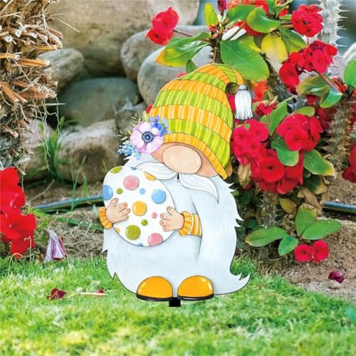 Letreros de gnomo de dibujos animados para transformar jardines apagados 8