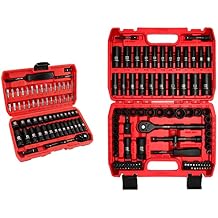 LLNDEI 63+95 PCS 1/4" &3/8" Drive Impact Socket Set