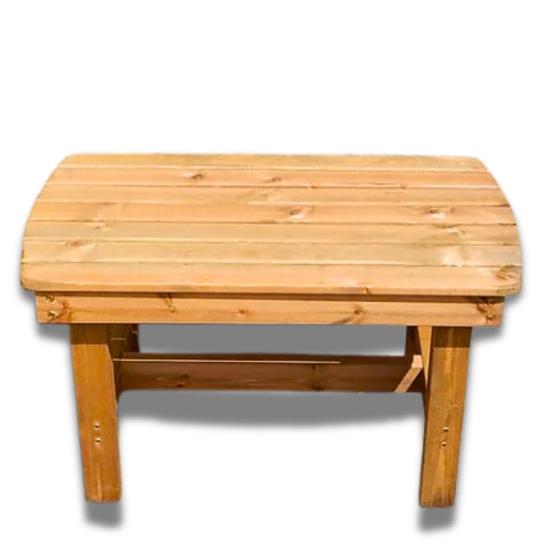 Wooden Garden Coffee Table – Outdoor Patio Coffee Table, Solid Redwood, Fully Assembled, Weather-Ready, 880 x 570 x 510 mm, Made in UK, No Tools Required