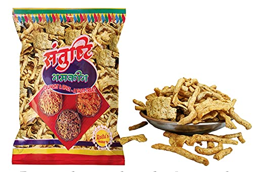 Image of Santushti Namkeen Danthal Papdi-200gm | Authentic Spicy Snack | Made in Groundnut Oil | Crispy Crunchy Indian Sev for Tea Time, Parties, Travel, Office and Everyday Snacking