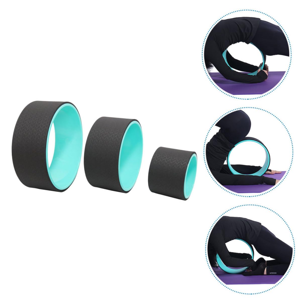 INOOMP Ruota Yoga Per Piegamenti All Indietro Cerchio Yoga Accessorio Di Stretching Rullo Per Esercizi Back Support Senza Fastidio Alla Schiena