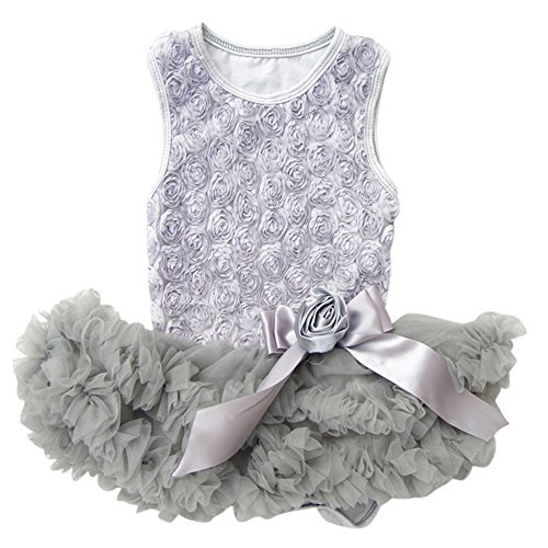 V Flourish Rosette Sundress (xSmall (0-6 months), Grey Combo)