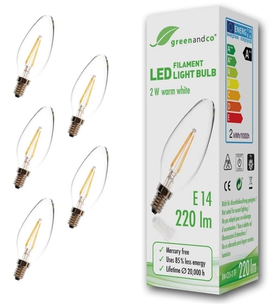 HHF Iluminación del hogar, Paquete de 10/25/50, Bombilla de Vela de filamento Led AC220V C35 E14 6W Bombilla de luz Regulable lámpara de candelabro Retro Edison(50PCS Warm White)