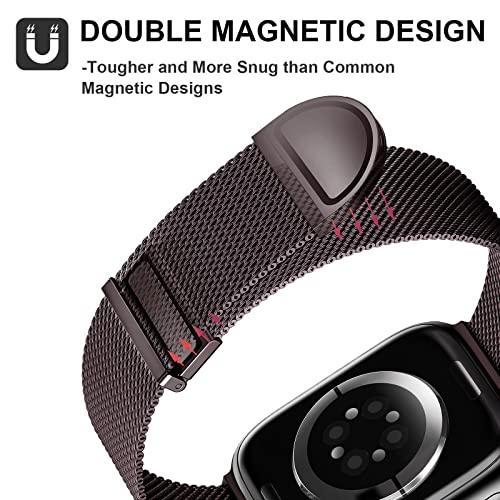 Higgs Strap Compatible with Apple Watch Straps 42mm 46mm 45mm 44mm 41mm 40mm 38mm 49mm for Women Men Dual Magnetic Adjustable Metal Band for iWatch Series 11 10 9 8 7 6 5 4 SE Ultra 3 2 1 - Image 4