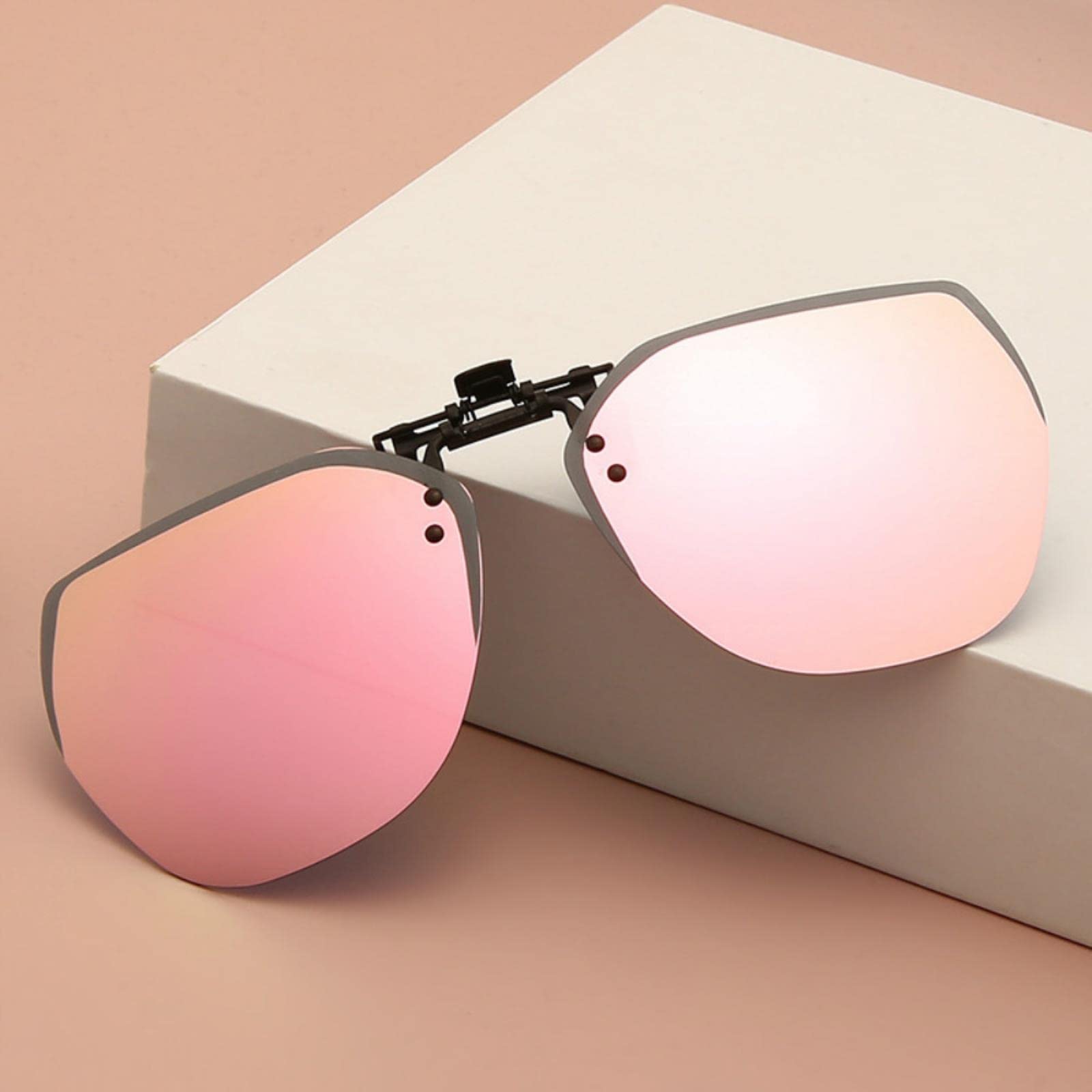 ADITAM Occhiali da Sole polarizzati con Clip Occhiali da Sole ribaltabili Occhiali da Guida fotocromatici Occhiali da Sole a Specchio Occhiali da Pesca per la Visione Notturna Double The Comfort