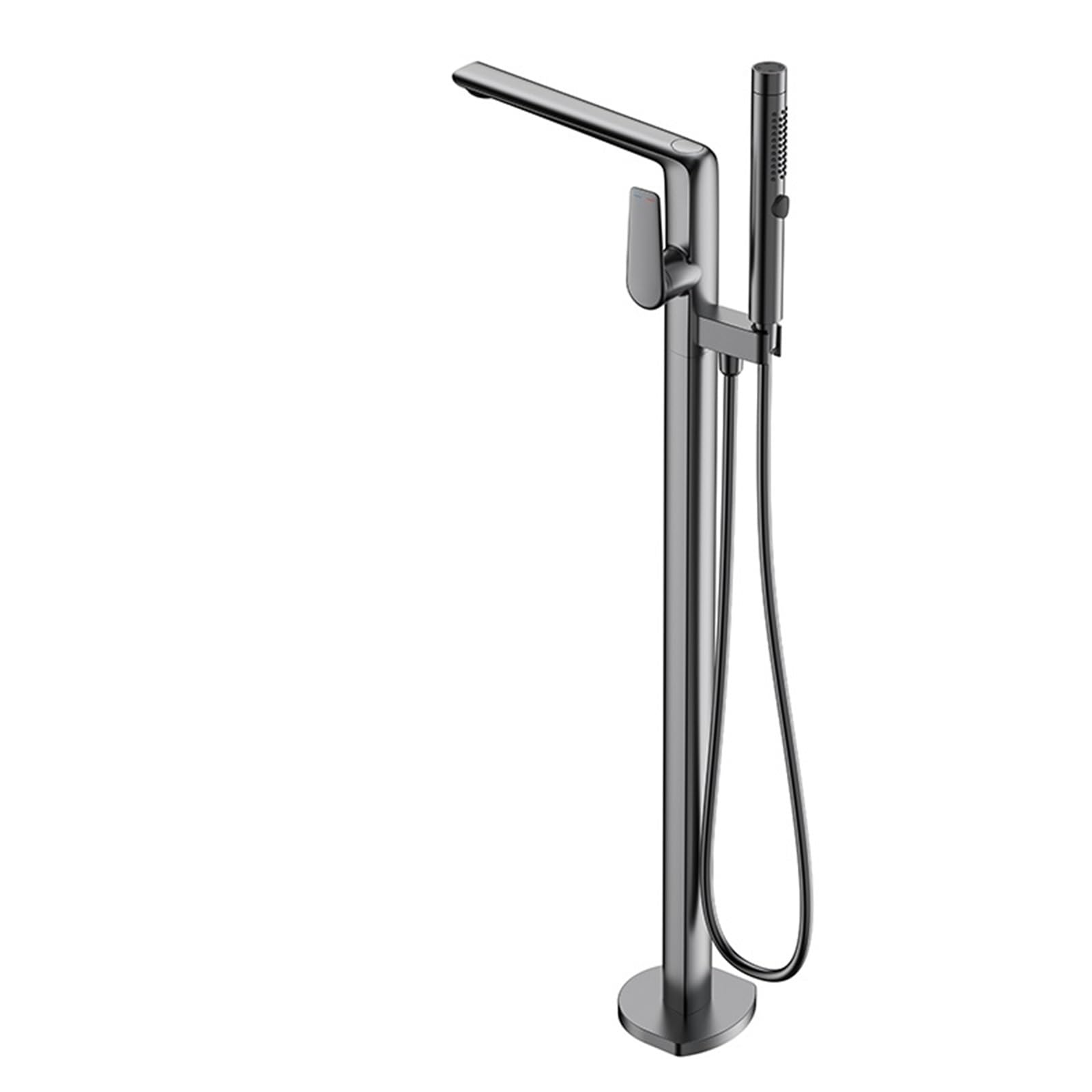 Freestanding Bathtub Faucet with Handshower Floor Mounted Bathroom Shower Diverter Tub System
