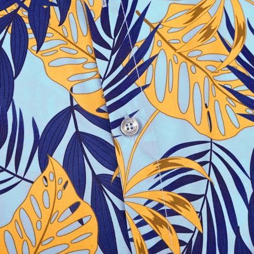 Image of Hawaiian Shirt for Men Tropical Shirts Summer Beach Button Down Short Sleeve Luau Aloha Floral Cruise Vacation Outfit 2026