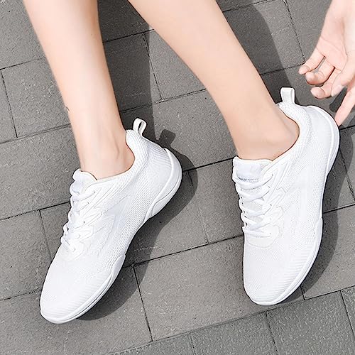 Cheer Shoes Boy White Dance Shoes Youth Cheerleading Sports Training Athletic Comfortable Shoes Breathable Girl ﻿ (White, 30)3