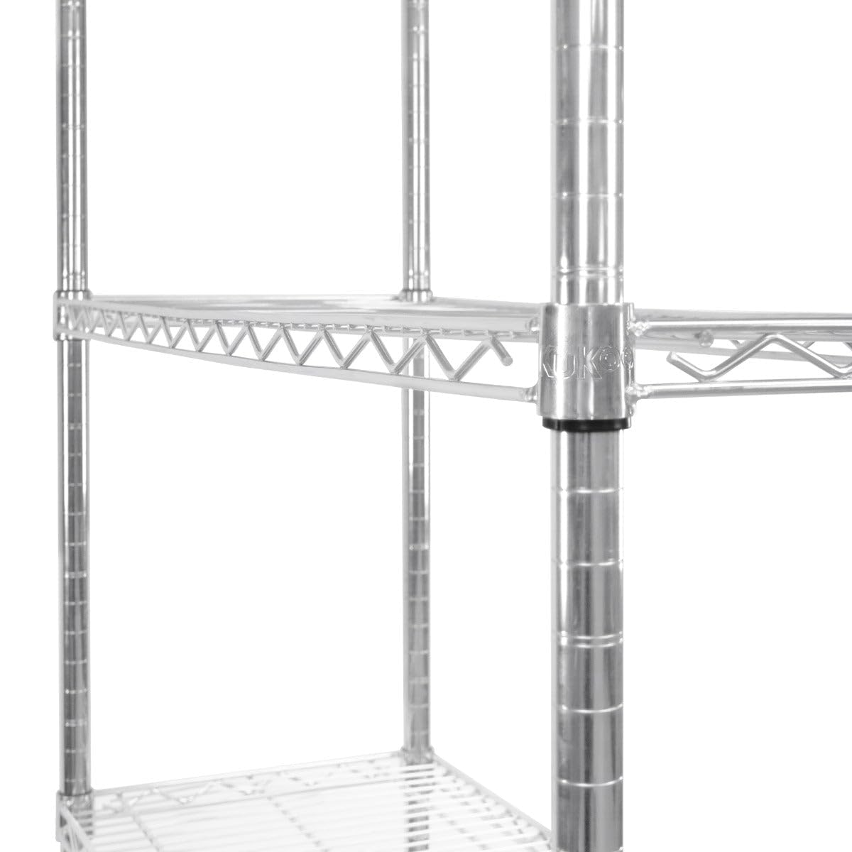 Półka druciana 5 Półki metalowe Schowek Wysoka pojemność Wolnostojące Bezśrubowe Regulowane półki i regulacja poziomu Stopy kuchenne Biuro Garaż Srebrny Chrom 1000 kg Waga 45 cm x 120 cm x 180 cm cm