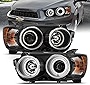 AmeriLite for 2012-2016 Chevy Sonic Clear Black Xterme LED Halo Rings Projector Replacement Headlights Pair - Passenger and Driver Side