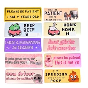 10PC Funny Car Bumper Magnet Fun Magnetic Magnets 