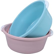DOITOOL 2pcs Deep Plastic Wash Basin Splash Design for Bathroom Face Washing Durable Thickened Plastic Wash Basins for Home Use for Daily Cleaning Versatile Applications