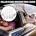 Partuto Door Pillar Window Trim - Car Front Rear Left Right Side Anti Scratch Sticker Pillar Posts Door Outer Cover - for Chrysler 300 300C 2005-2010 Plastic Chrome Silver Tone - 6 Pcs