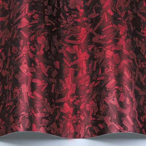 Image of Lypumso Forged Carbon Fiber Vinyl Wrap, Matte Red Vinyl Film Roll with Bubble Free Air Release Technology, Premium Self Adhesive Automotive DIY Sticker for Car Interior Exterior (1ft x 10ft)