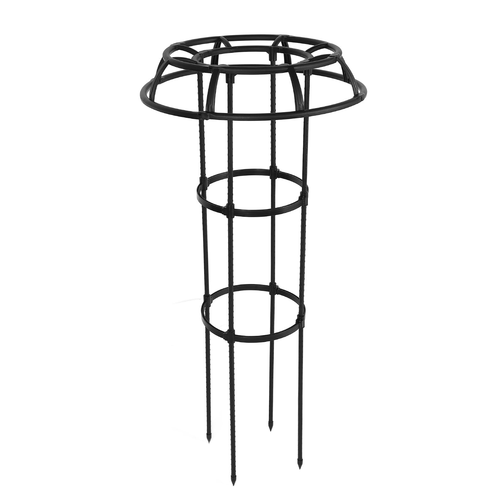 Plant Support, Sturdy -Proof Structure, Umbrella Shape, Easy Assembly, Potted Plant Stake Support, Decorative for Garden Roses (3 Tier)