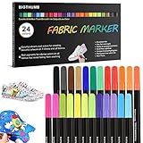 rotuladores para tela edding 【REGALO HERMOSO】: Los bolígrafos de tela lavables son un buen material de artesanía para adultos y niños, estos bolígrafos de tela son un regalo fantástico para los huevos de Pascua para pintar, regreso a la escuela, Día de San Valentín, Día de la Madre, Día del Padre, Halloween, Acción de Gracias, Navidad, Año nuevo, fiesta, es un fantástico regalo para niños y adultos.