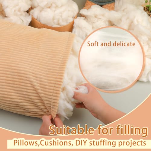 ZXIIXZ 200g/7oz Cotton Filling, Premium Natural Cotton Stuffing for Stuffed Animals, Soft Cotton Fiber Fill for Crochet, Pillow Stuffing, Cushions, DIY Stuffing Home Crafts