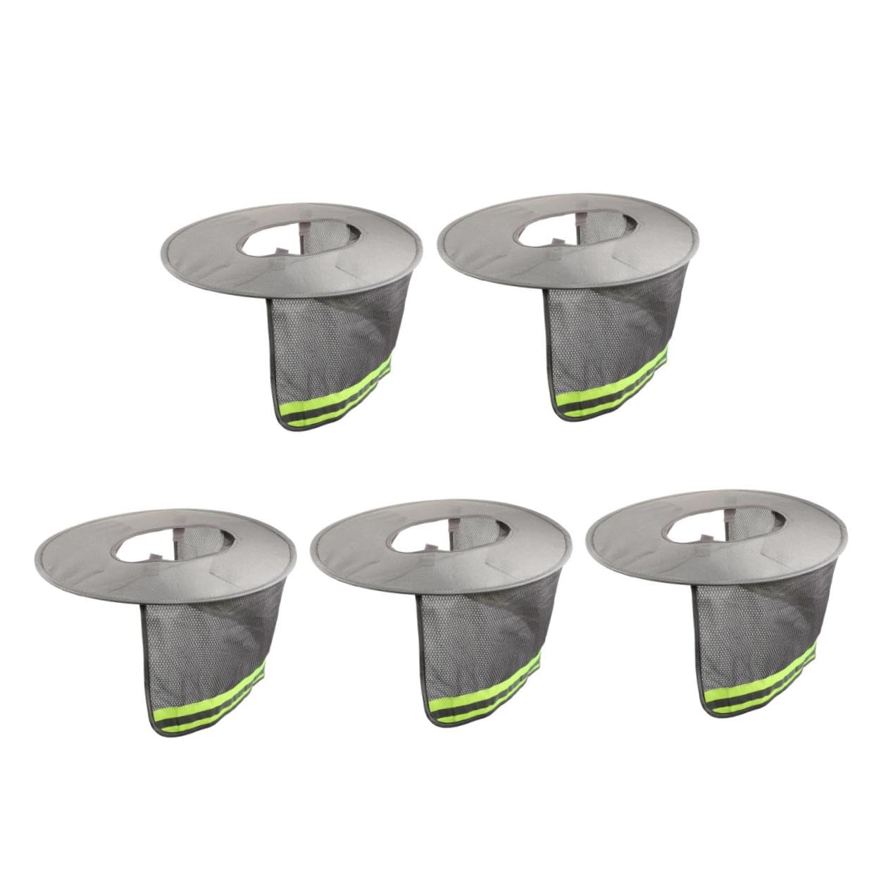 5 Pz Copricapo Riflettente Visiera Cappelli Da Uomo Cappello Parasole Protettore Del Cappello Accessori Per Cappelli Elmetto a Da Sole Cappello Da Uomo Parà Poliestere Grey