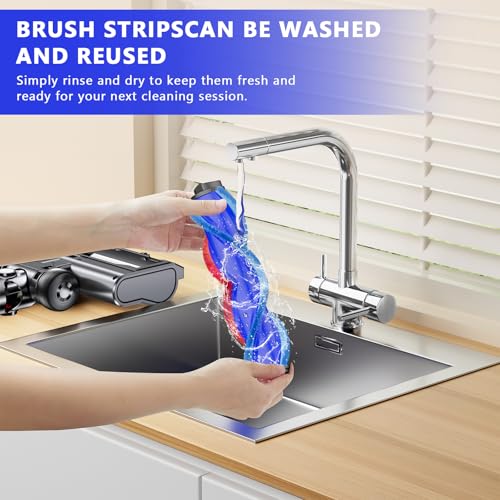 Elektrische Bürste kompatibel für Dyson V6 Animal, V6 Fluffy, DC58, DC59, DC61, DC62, DC74, Zubehör für Turbobürste mit Schnellspanner für Hartboden und Teppiche mit LED-Lichtern, Bodenbürste Zubehör