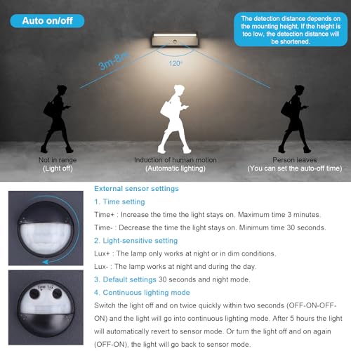 Applique exterieur avec detecteur de mouvement pour entrée sécurisée - 2