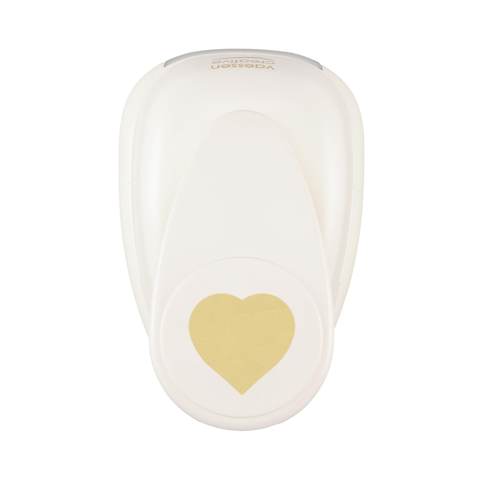 Vaessen Creative Craft Paper Punch - Heart/Petal - 4 x 4,2 cm - Circle Cutter for Crafting and Card Making, White/Pink