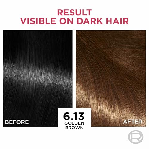 Image of L'Oreal Paris Excellence Creme Triple Care Hair Color, 72ml+100g - 6.13 Golden Brown (Pack of 1)