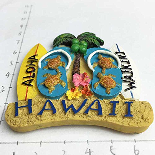 Imán decorativo 3D hawaiano para refrigerador miniatura 2