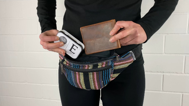 Marsupio Viaggio Invisibile Borsa Portafoglio Da Cintura Per Fianchi - Cintura Soldi Sicura, Leggera, Unisex, Nero Borsa Sportiva Leggera - Foto 3