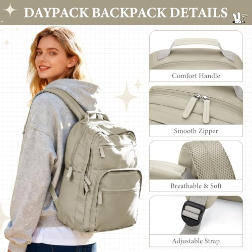 Image of Khaki Backpack for Women Men