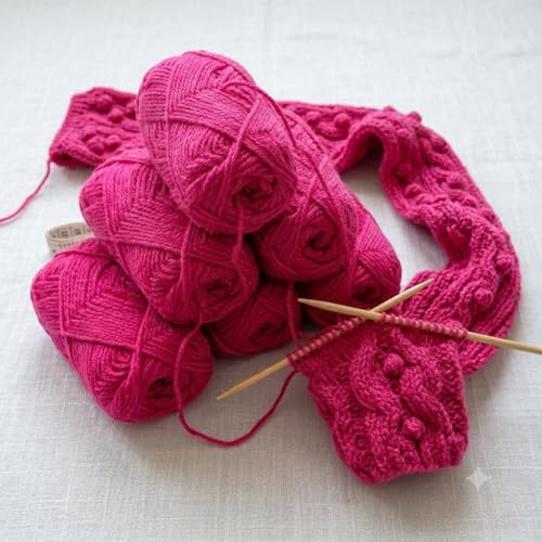 Image of Wool Oon Yarn for Knitting & Crochet, Soft Knitting Wool Thread for DIY Craft Projects, Sweater & Baby Knitting Yarn, Crochet Craft Wool, Multicolor Yarn (Pack of 6, Pink)