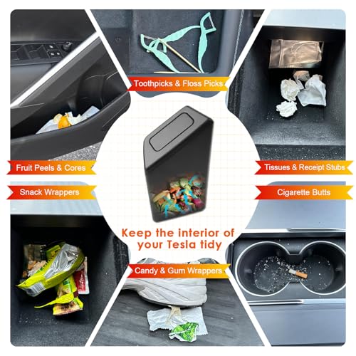 Image of for Corolla Cross Trash Can for 2022-2025 Toyota Corolla Cross Small Car Trash Bin for Side Front Left Door Mini Trash Garbage Bin w /Lid for Toyota Accessories (Corolla Cross Left Side)