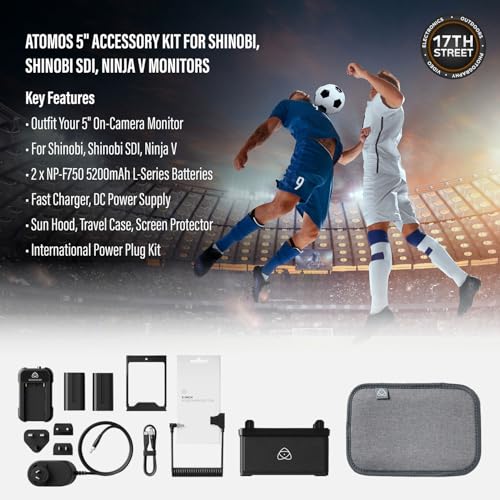 Image of Atomos Ninja 5.2 inch 4K HDMI Recording Monitor 5 inch Accessory Kit (Version II) for Select Shinobi and Ninja Monitors, Swivel and Tilt Adjustable Monitor Mount Bundle Set