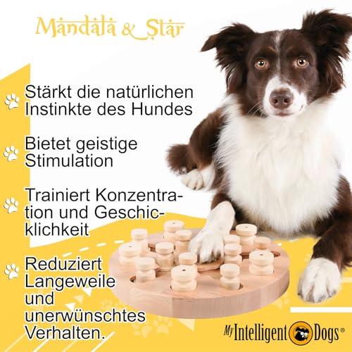 My Intelligent Dogs Interaktives Hundespielzeug Intelligenz, Hundepuzzle - Intelligenzspielzeug für Hunde Mentalen Auslastung - Interaktives Spielzeug Hund, Denkspiele für Hunde Mandala & Star