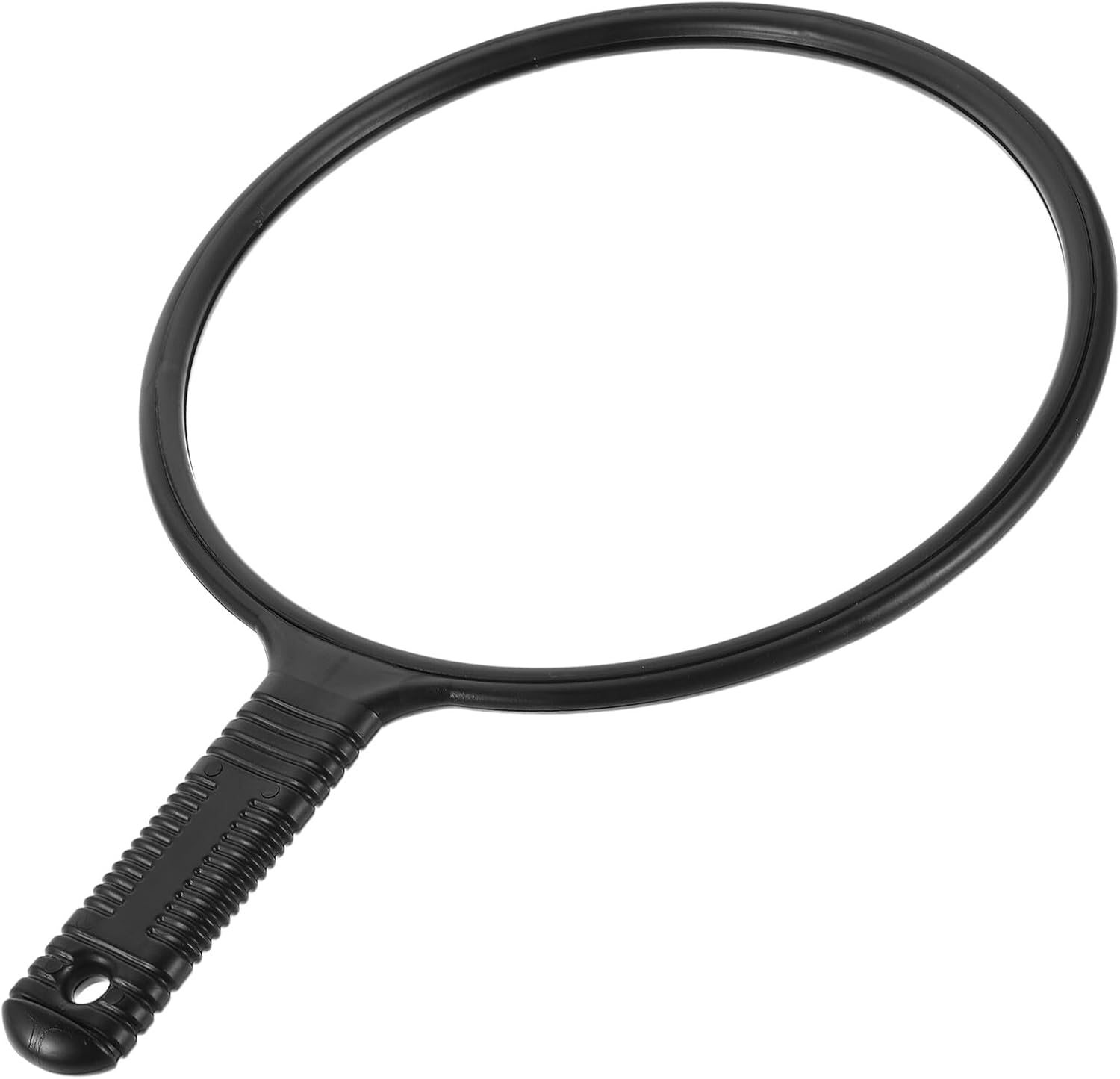 Operitacx Salon Handheld Barber Mirror with Handle Large Round Hair Cutting Mirror for Makeup and Lash Application for Professional Styling and Personal Use