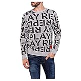 Replay Herren M3104 .000.72000 Sweatshirt, Grau (Grey Melange&Dark Grey 010), S