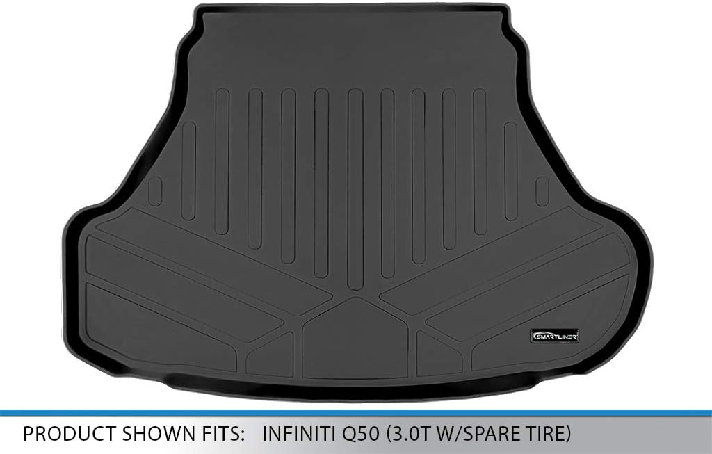 SMARTLINER All Weather Custom Cargo Liner Trunk Floor Mat for 2014-2015 Infiniti Q50 - Image 3