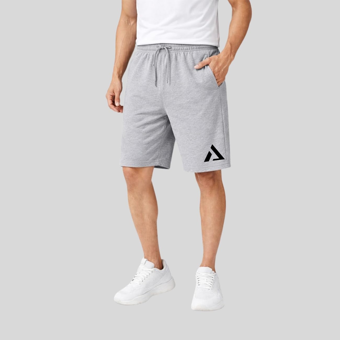 KART BLACK Pantalones cortos de algodón hasta la rodilla para hombre de talla grande (M, L, XL, XXL, 3XL, 4XL, 5XL), ropa de noche casual, pantalones cortos para hombre