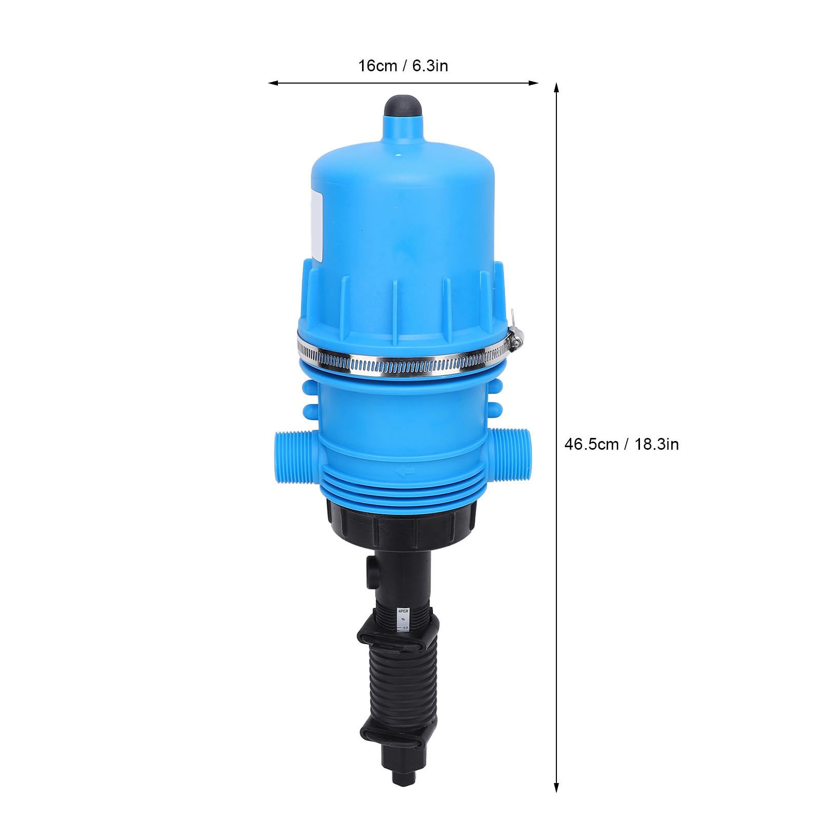 Iniettore di Fertilizzante Ghisa G1/G3/4, 0,4% - 4% Dosaggio di Irrigazione a Goccia Regolabile - Kit Completo con Chiave, Adattatori e Accessori di Installazione