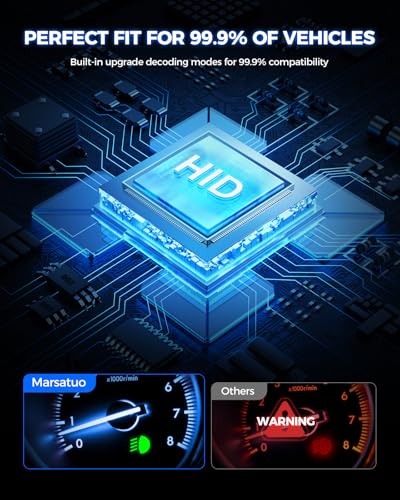 Image of Marsauto D1S HID Bulbs, 6000K White 10X Brighter for 66144 66140 85140 85415 HID Assembly, Plug and Play Fog Light Bulb, Pack of 2