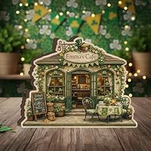 Personalized St. Patricks Day 2D Flat Wooden Block, Custom Name Wooden Cafe Decor, Custom Coffee Shop Decor, St. Patricks Day Gift, Irish Home Decoration