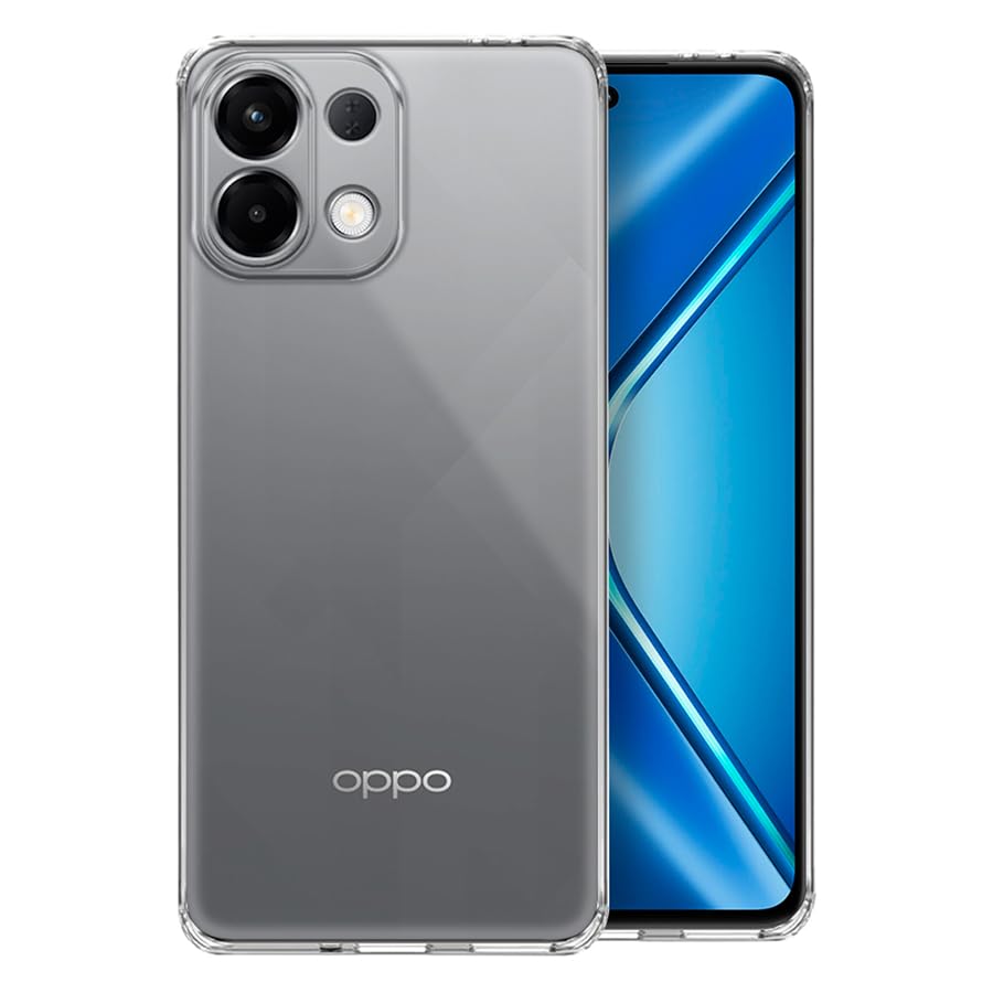 Image of Fashionury Crystal Clear Case for Oppo K13 5G | Yellowing Resistance | Transparent TPU Silicone | Raised Camera Lips | Slim Transparent Cover