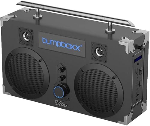 Bumpboxx- Bluetooth Boombox Ultra Boombox clásico con altavoz Bluetooth altavoz Bluetooth recargable.