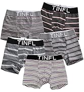 TINFL 8-16Y Big Boys 100% Cotton Breathable Boxer Briefs 4/5 Pack Wide Band Underwear Set